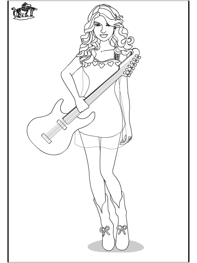 Taylor Swift - Coloriages Musique