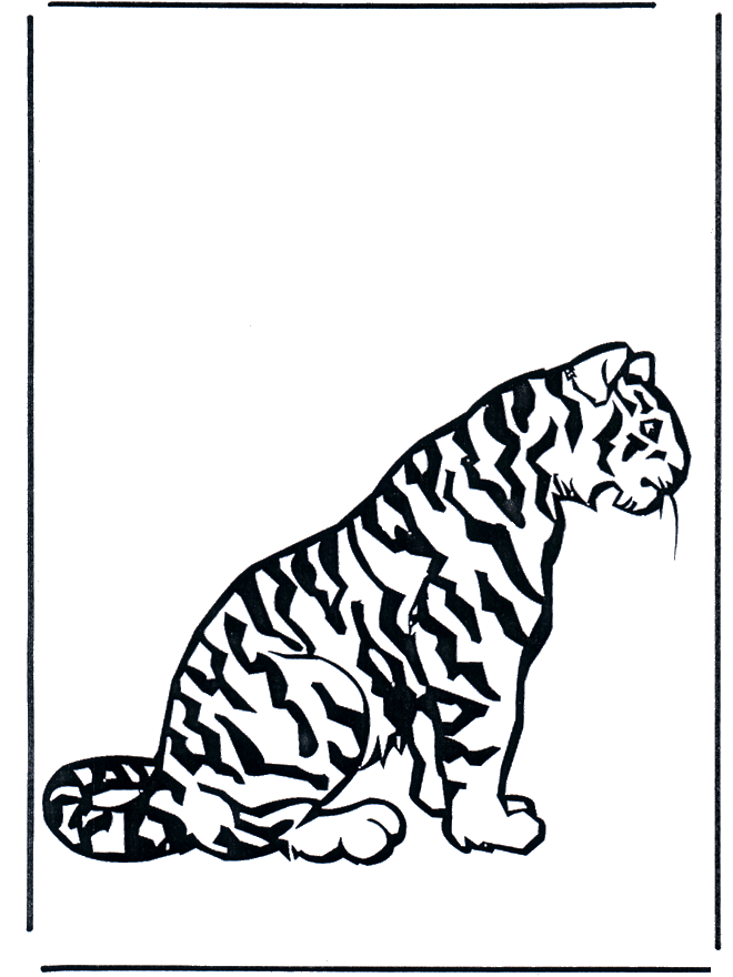Tigre 2 - Coloriages Chats