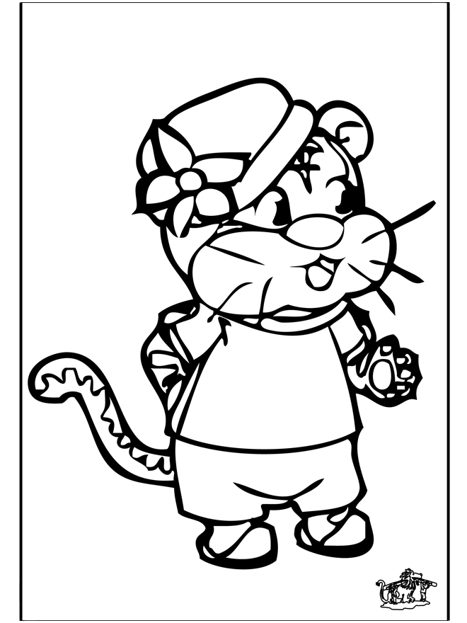 Tigre 5 - Coloriages Chats