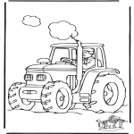 Coloriages faits divers - Tracteur