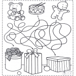 Bricolage coloriages - Trouve les cadeaux