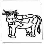 Coloriages d'animaux - Vache 1