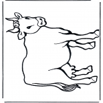 Coloriages d'animaux - Vache 2