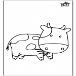 Coloriages d'animaux - Vache 3