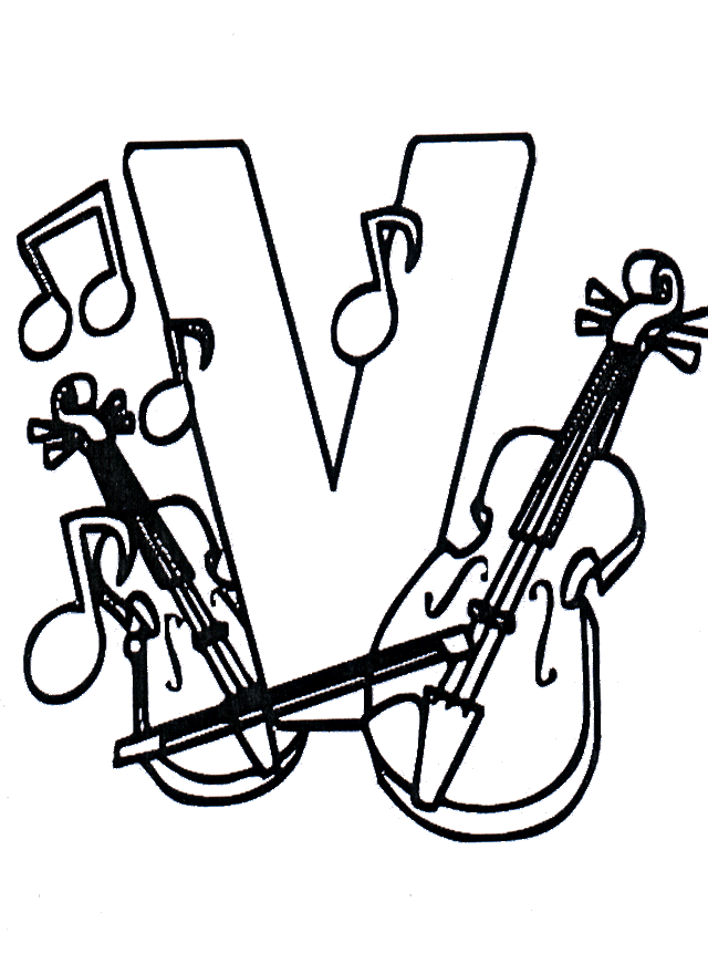 Violons - Coloriages Musique