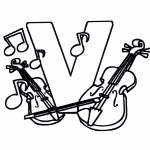 Coloriages faits divers - Violons