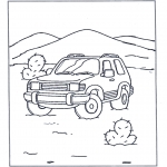 Coloriages faits divers - Voiture tout terrain