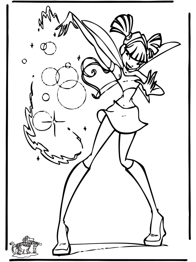 Winx club 17 - Coloriages Winx Club