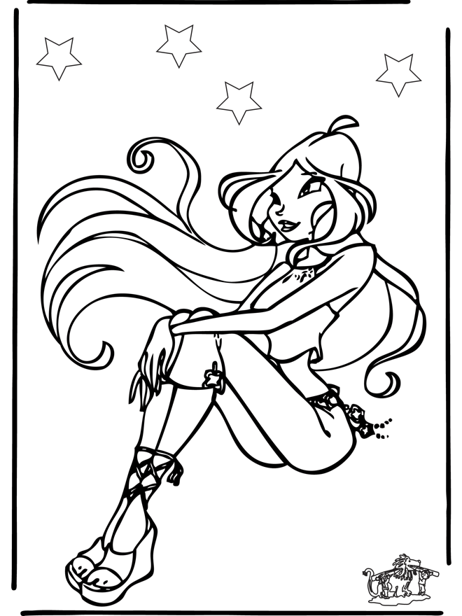 Winx club 19 - Coloriages Winx Club