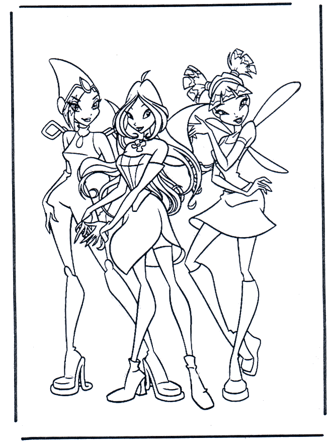 Winx Club 9 - Coloriages Winx Club